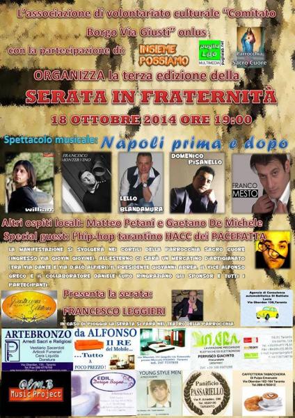 III Edizione Serata in fraternità Musica & Mercato