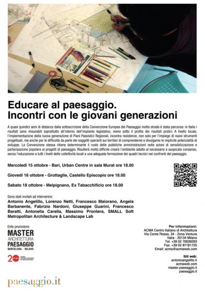 Educare al paesaggio. Incontro con le giovani generazioni.