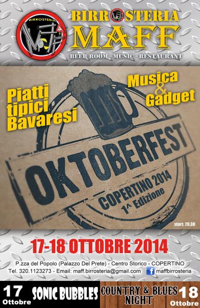 Oktoberfest al Maff Birrosteria di Copertino - 17 e 18 Ottobre