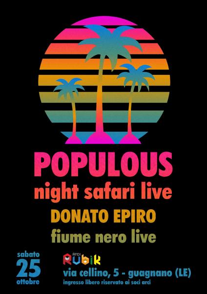 Sabato 25 ottobre - POPULOUS - live + DONATO EPIRO - live