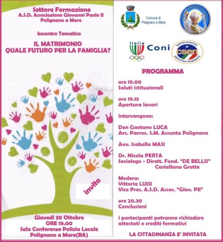 Incontro Tematico il Matrimonio: Quale Futuro per la Famiglia?