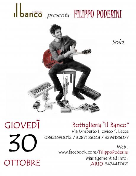 Filippo Poderini in concerto a "Il Banco"