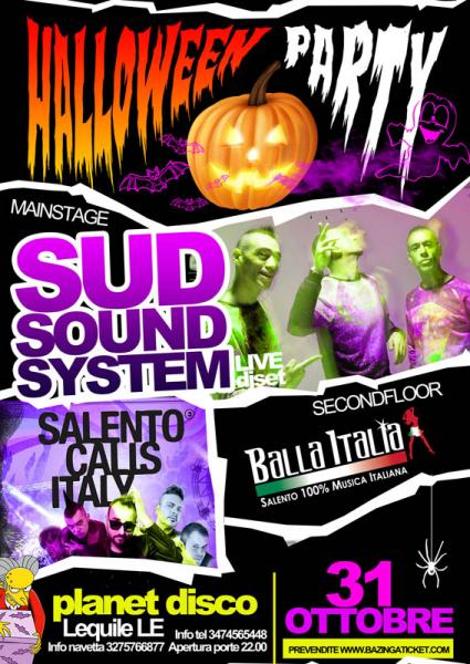 Halloween Party 2014: Sud Sound System + Salento Calls Italy