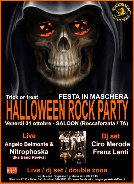 Halloween Horror Party, con Angelo Belmonte & Nitrophoska in concerto (ska/revival) + Ciro Merode & Franz Lenti (rock dj set)