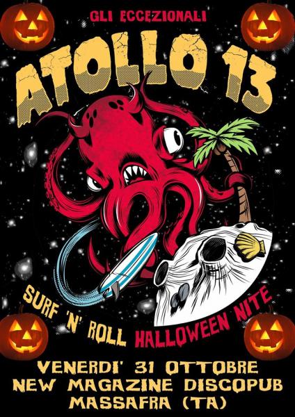 Atollo 13 Surf Rock Live Halloween Night Party