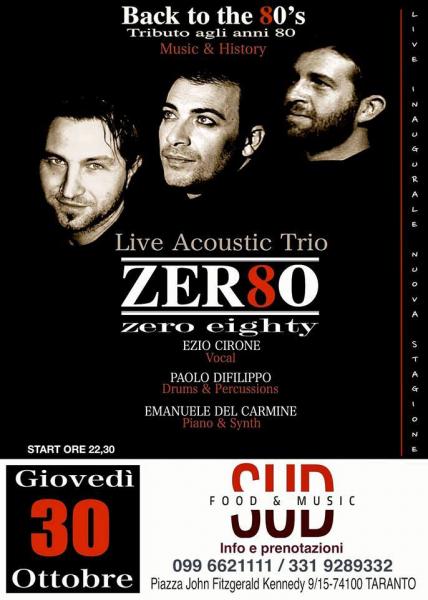 Inaugurazione della stagione dei live con ZER80 acoustic trio