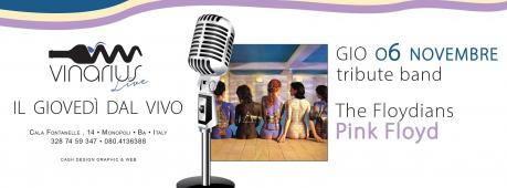 Giovedi 06 Novembre sul palco del Vinarius "The Floydians" tribute band Pink  Floyd