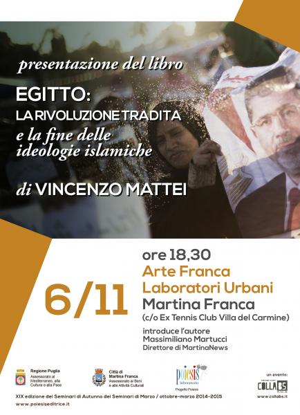 Egitto: la rivoluzione tradita. Presentazione del libro con Vincenzo Mattei