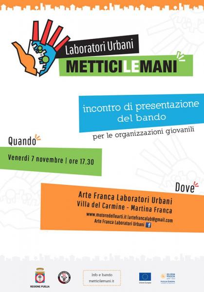 Presentazione pubblica del bando “laboratori urbani mettici le mani”