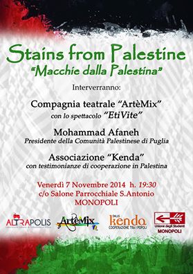 Stains from Palestine - Macchie dalla Palestina