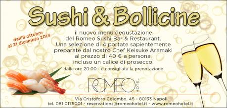Al ROMEO HOTEL è ancora SUSHI E BOLLICINE!