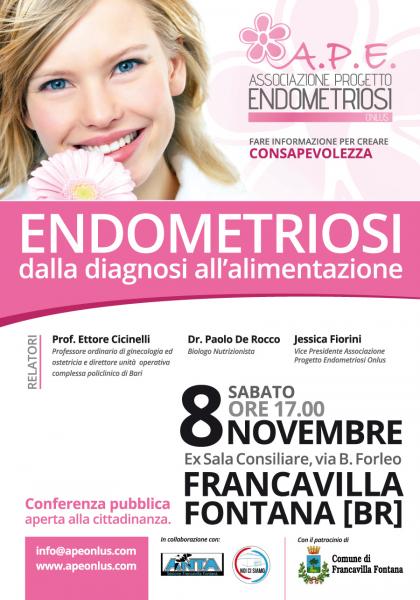 Conferenza pubblica APE Onlus: " Endometriosi: dalla diagnosi all'alimentazione"