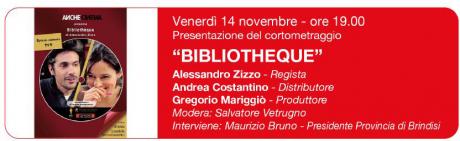 Presentazione del cortometraggio "BIBLIOTHEQUE"