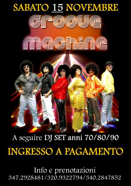 BAND SOSTITUITA CON LA "GROOVE  MACHINE" disco dance anni 70/80