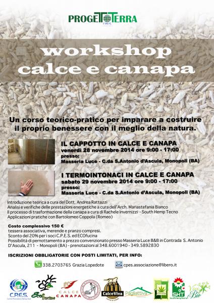Seminario laboratorio su Calce e Canapa