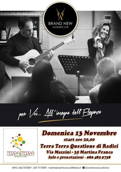 MusicAperitivo con i "BRAND NEW ACOUSTIC LIVE" @ TERRA TERRA