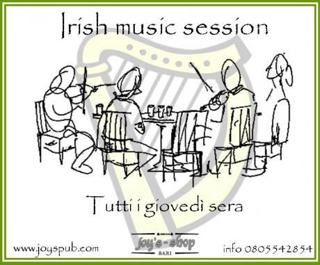 SESSION: La musica Irlandese tutti i giovedì al Joy's Pub di Bari