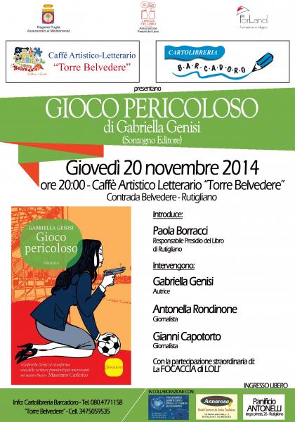 il "Gioco Pericoloso" di Gabriella Genisi (Sonzogno editore)