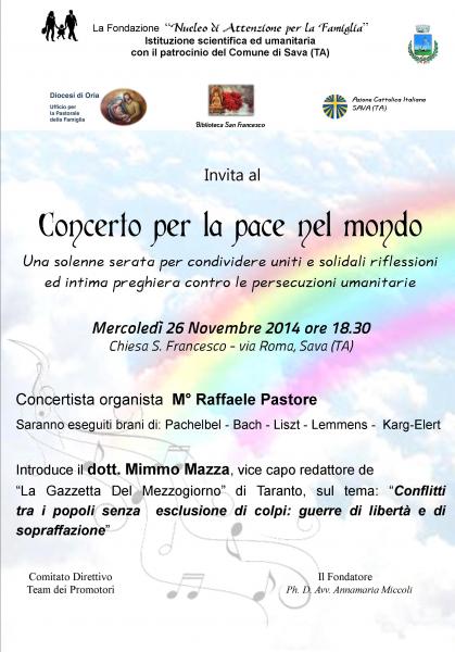 Un concerto per la pace nel mondo