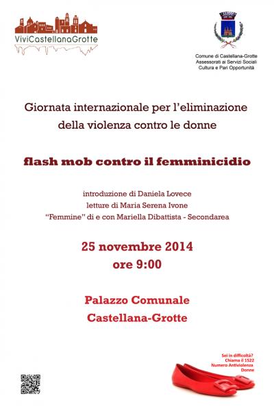 Giornata internazionale per l’eliminazione della violenza contro le donne - Flash Mob contro il Femminicidio