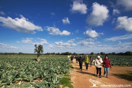 Escursione tra i campi verso le grotte di Lamacornola