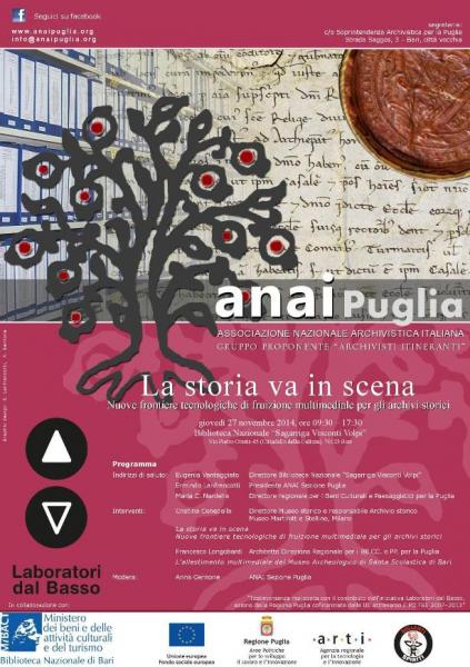 "La Storia va in scena". Nuove frontiere tecnologiche di fruizione multimediale per gli archivi storici – Seminario di Studi.