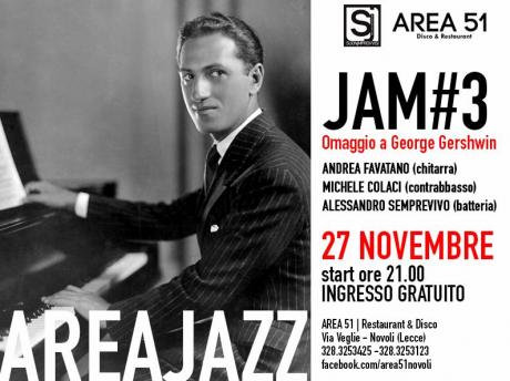 Jamsession di giovedì all'Area51: l'omaggio jazz a George Gershwin