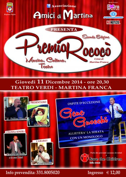 Seconda Edizione Premio Rococo' Città Di Martina Franca