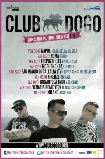 Club Dogo LIVE al Livello 11/8 di Trepuzzi (LE) Venerdì 12 Dicembre