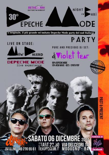 30° Depeche Mode Party New Dressed Live-dj Violet Tear Dj-set