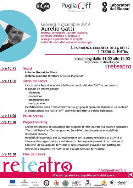 Al via Reteatro, Laboratorio dal Basso dedicato al Teatro