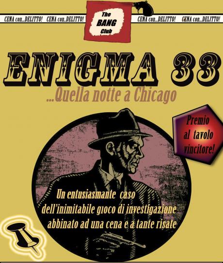 CENA CON DELITTO "Enigma 33: quella notte a Chicago"