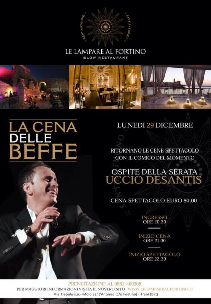 La Cena delle Beffe – Cena spettacolo con il comico barese Uccio De Santis