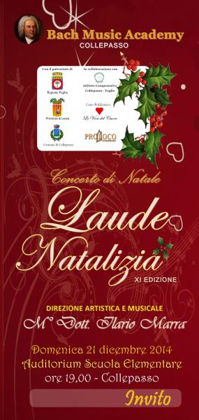 11° Concerto di Natale "Laude Natalizia" a Collepasso (LE)