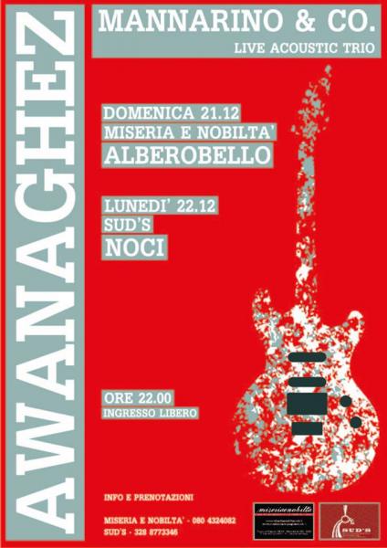 Awanaghez – Mannarino & Co. live acoustic trio