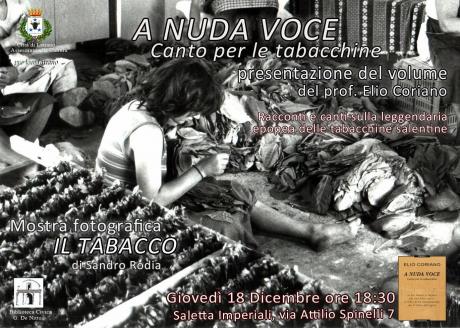 A nuda voce: canto per le tabacchine