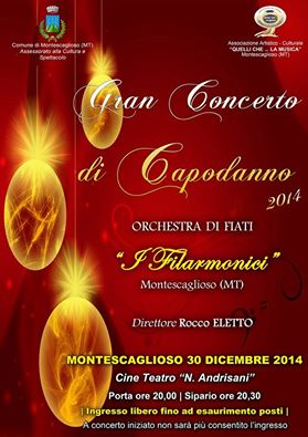 Gran Concerto di Capodanno 2014 - Orchestra di Fiati "I FILARMONICI" di Montescaglioso (MT)