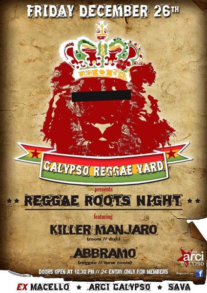 Calypso Reggae Yard presents Reggae Roots Night