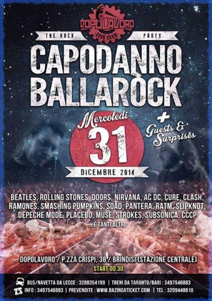 Capodanno 2015 al Dopolavoro di Brindisi con BALLAROCK
