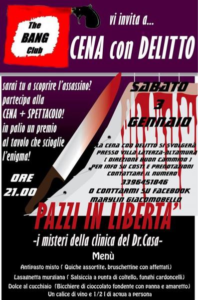 Il delitto è servito , Cena con delitto
