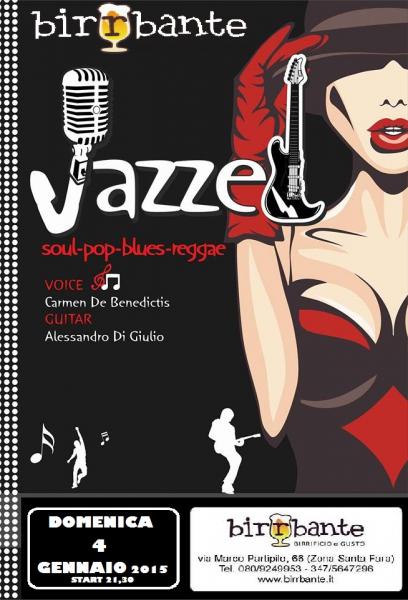 BIRRBANTE PRESENTA: "JAZZED Soul-Pop-Blues-Reggae" DOMENICA 4 GENNAIO 2015