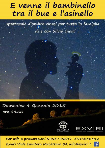 Spettacolo teatrale d'ombre cinesi "E venne il bambinello tra il bue e l'asinello"