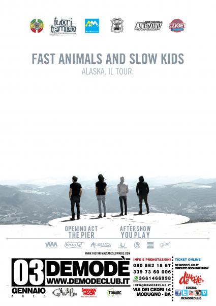 Fast Animals and Slow Kids live al Demodè Club! Rassegna Fuori Tempo