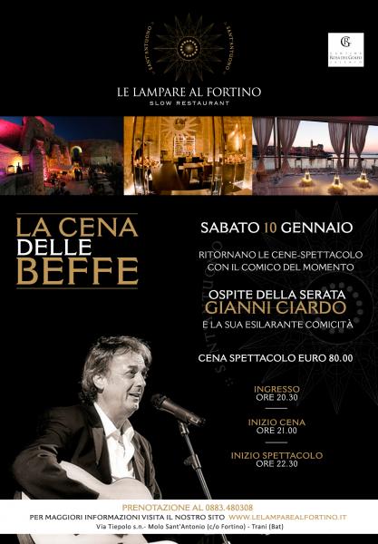 La Cena delle Beffe – Cena spettacolo con il comico barese Gianni Ciardo