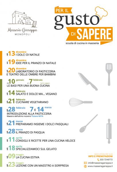Scuola di cucina in masseria