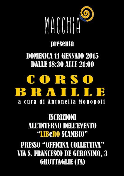 LIBeRO SCAMBIO + Presentazione Corso Braille