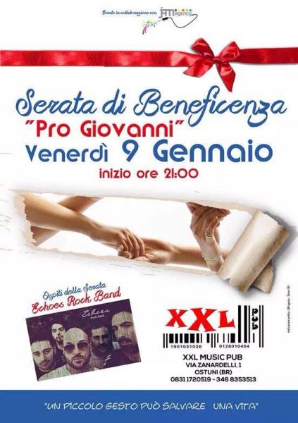 Serata di Beneficenza "Pro Giovanni" Ospiti "Echoes Rock Band Live"