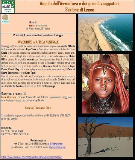 Incontro 'Avventure in Africa Australe'.