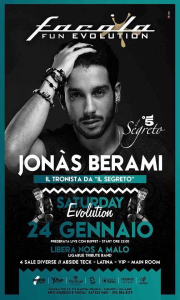 FACOLA FUN - Sab 24 Gennaio LIVE & DISCO - Guest JONAS BERAMI