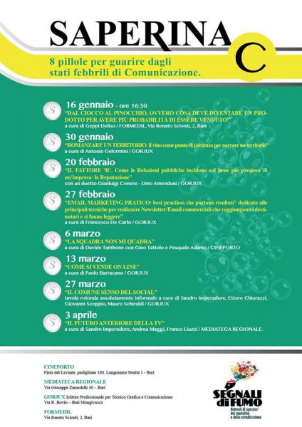 ‘Saperina C’, partono i seminari sulla comunicazione promossi da ‘Segnali di fumo’